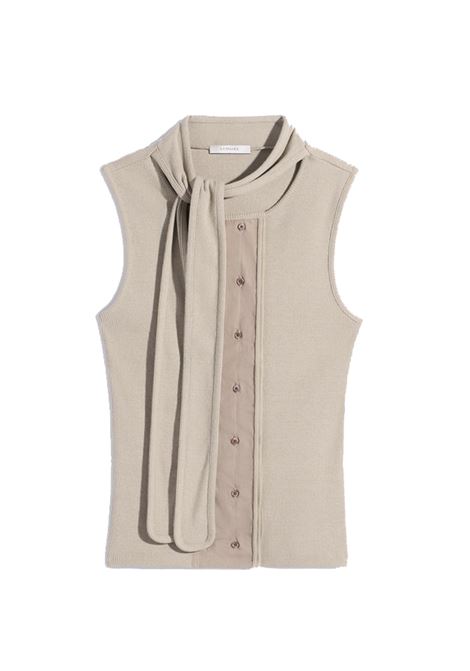 asymmetrical fitted top woman sage LEMAIRE | TS0004 LJ1030GR609